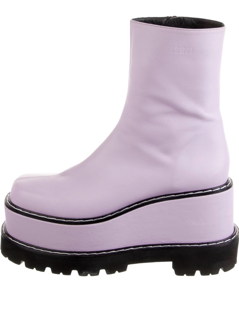 Lilac Platform Ankle Boot - Women's Chunky Sole